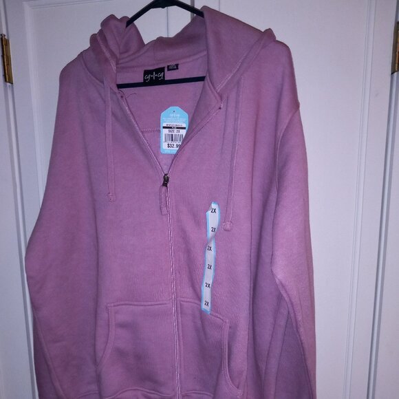 NWT Cg.l.Cg Hoodie Women's Rose Pink 2X Fleece Hooded Sweatshirt NEW - Picture 6 of 6